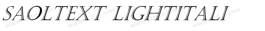 SaolText LightItali字体转换